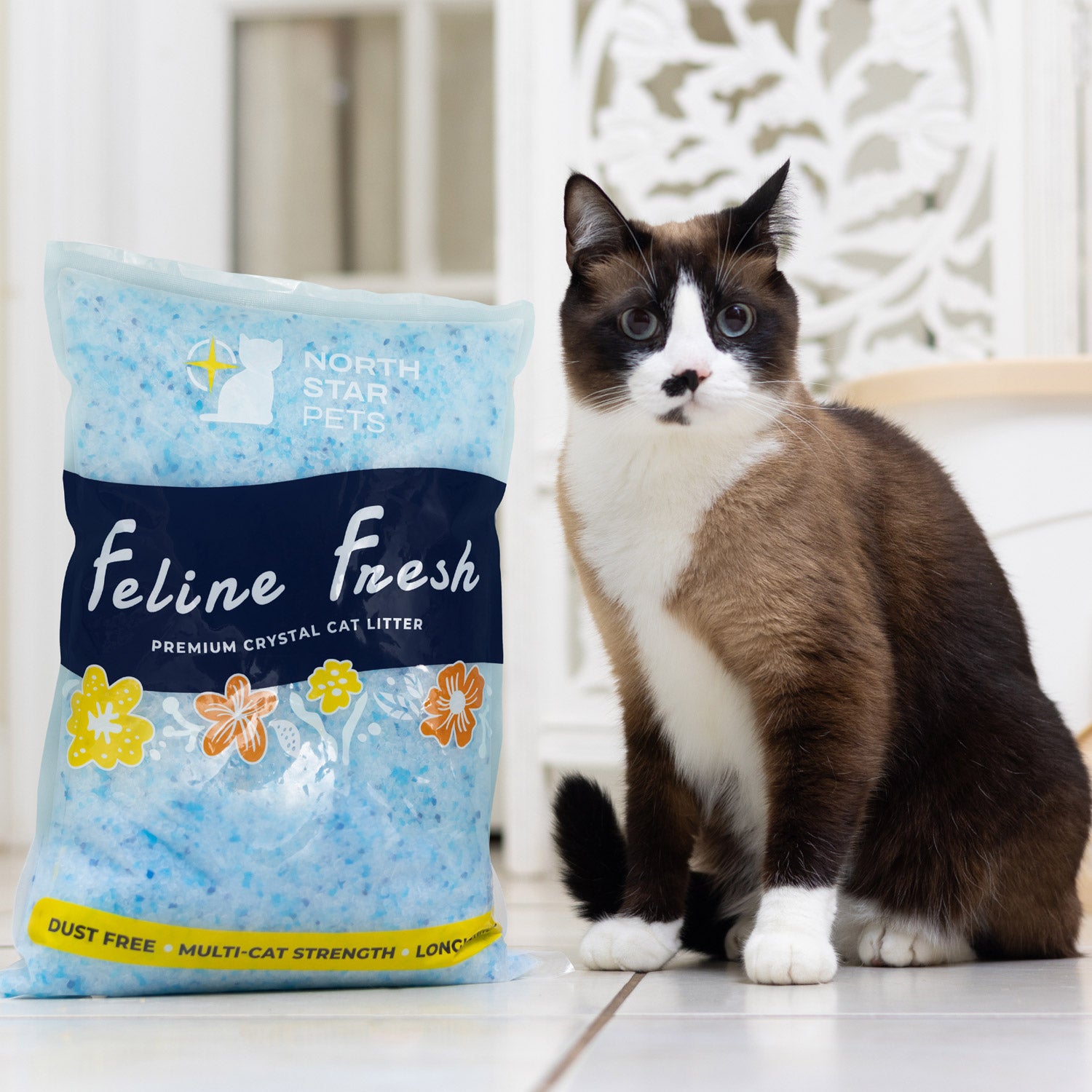 Feline Fresh Premium Blue Crystal Cat Litter 2 Bags Feline Fresh North Star Pets