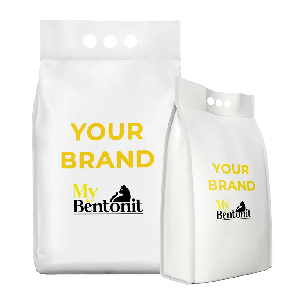 Blank YOUR BRAND private label bentonite cat litter packaging mockup